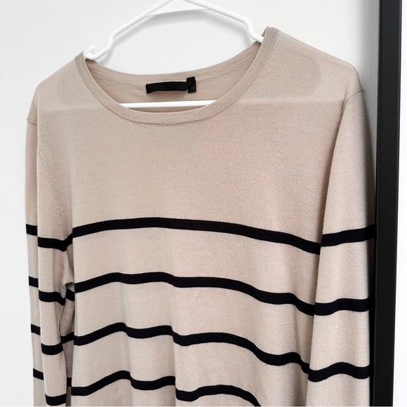 SOLD Jenni Kayne Mercer Crewneck Sweater in Ecru Stripe Size XL - Picture 5 of 11
